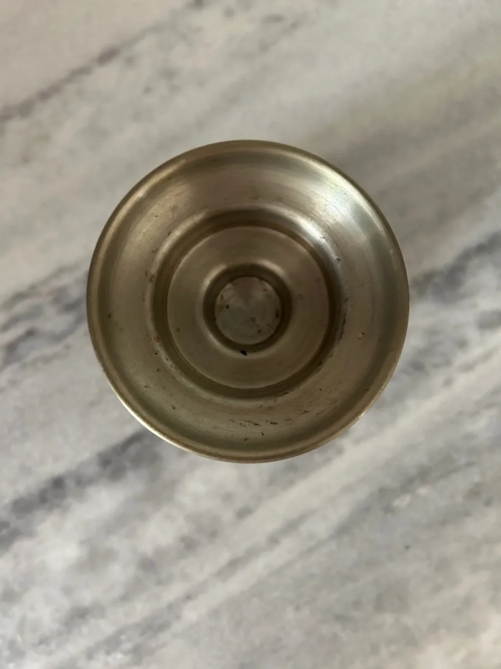Vintage Norwegian Etched Pewter Candlestick Mid Century Modern
